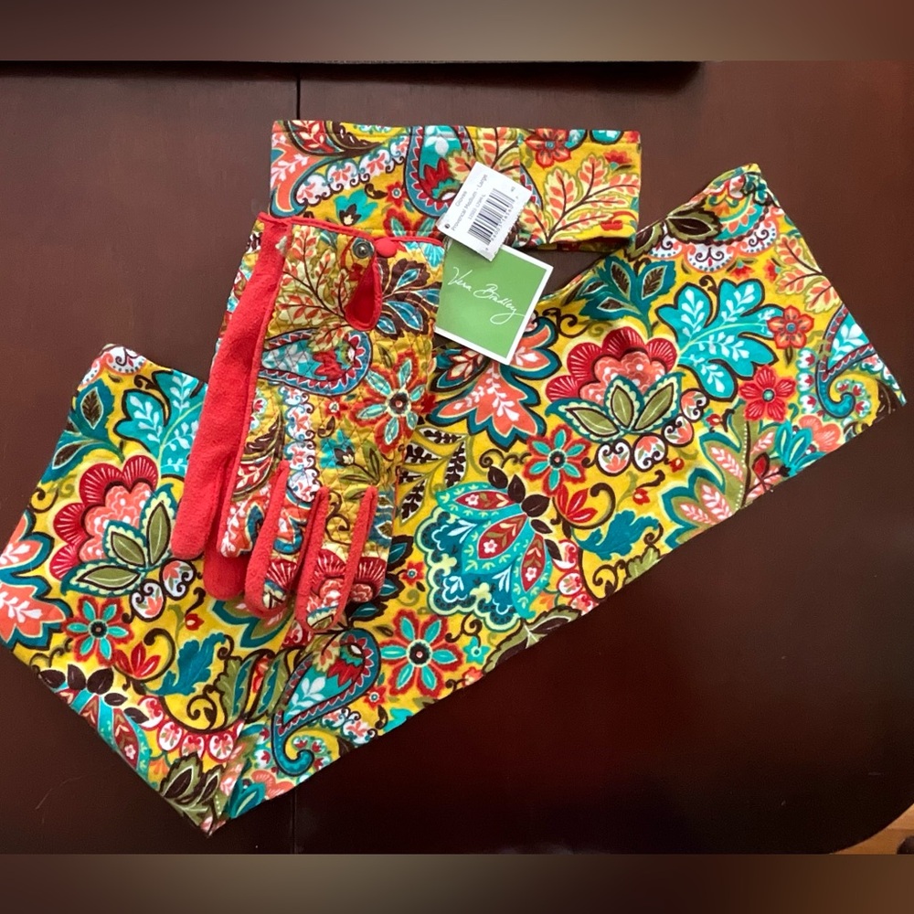 NWT Vera Bradley 3-pc set - Gloves, Scarf, Headband